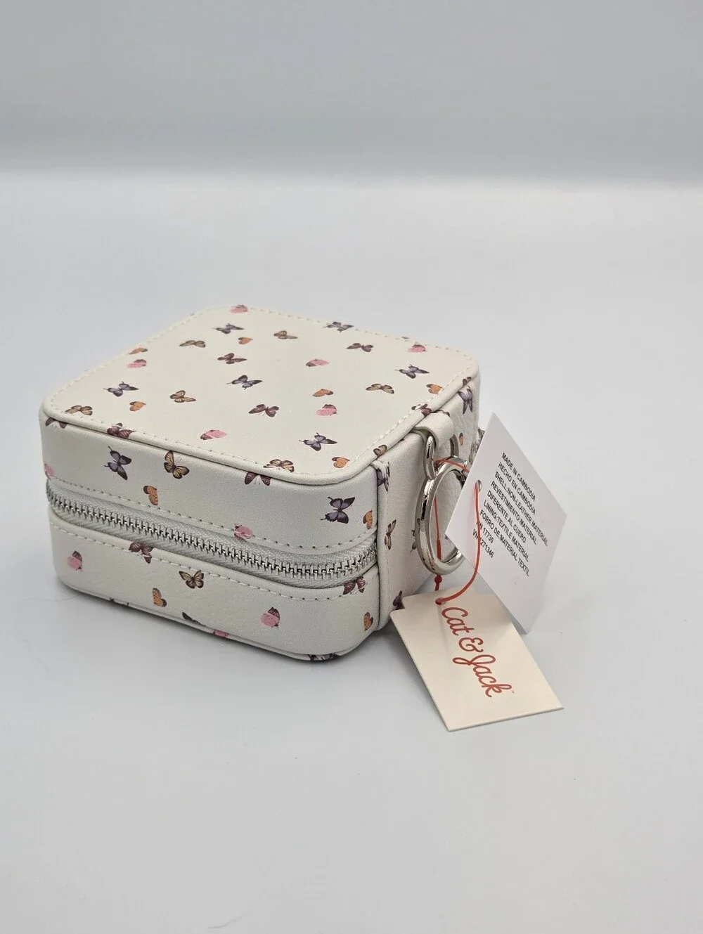 Cat & Jack Girls Butterfly Travel Jewelry Box Nwt